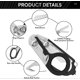 thumbnail image 4 of Trauma Scissors Emergency Scissors with Strap Cutter and Glass Breaker Foldable Stainless Steel Scissor Pliers, Rescue Tools for Outdoor Camping, 4 of 4