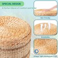 thumbnail image 3 of TrumanPick Seagrass Pouf Ottoman 18"x12", Accent Boho Footstool for Indoor Outdoor, Natural, 3 of 10