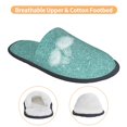 thumbnail image 3 of Sigee Teal Green Glitter for Cozy Furry Slippers Super Soft Indoor and Outdoor Use, Non-Slip Sole Slip On House Slippers-Medium, 3 of 8