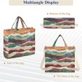 thumbnail image 6 of FORMRS Womens Corduroy Tote Bag Crossbody Shoulder Handbag with Pocket, Artistic Desert Waves, 6 of 7