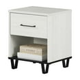 thumbnail image 3 of South Shore Arlen, Farmhouse 1-Drawer Nightstand, White Pine and Black Matte, 3 of 12