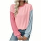 thumbnail image 2 of Camisa para mujer,Blusa informal de manga larga para mujer, cuello redondo, corte holgado, mezcla de poliéster y elastano, ideal para uso diario en otoño e invierno, sopatenor, 2 of 8
