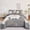 Dark Grey, variant on URBONUR 3 Pcs Brown King Size Comforter Set, Floral Botanical Bedding Comforter Set, White Flowers Butterfly Printed Bed Sets for Women Men