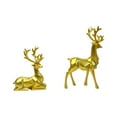 thumbnail image 3 of 2 Pcs Christmas Table Gold Reindeer Wedding Valentine's Day Table Decoration Mini Resin Elk Figurine Christmas New Year Holiday Decoration, 3 of 9
