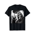 thumbnail image 1 of short sleeve shirt Funny Sasquatch Bigfoot Rock on Selfie With uFo alien T-Shirt, 1 of 7