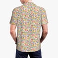 thumbnail image 5 of Rocae Watercolor Wildflowers for Men's Short Sleeve Polo Shirt, Quick Drying Performance Moisture Wicking Sports Men's Golf Shirt Small, 5 of 9