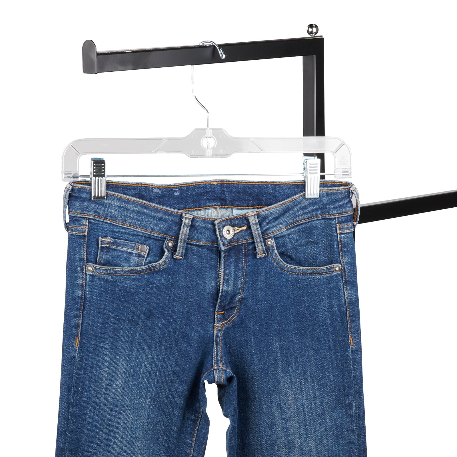 Plastic Skirt Hangers - 14 Length/ 4 5/8 Neck - 100/Box - Clear - WAWAK  Sewing Supplies