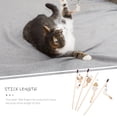 thumbnail image 3 of Miangastore Cat Teaser Assorted Color Plush Wood 4Pcs 15.9X2.2X0.4In, 3 of 9