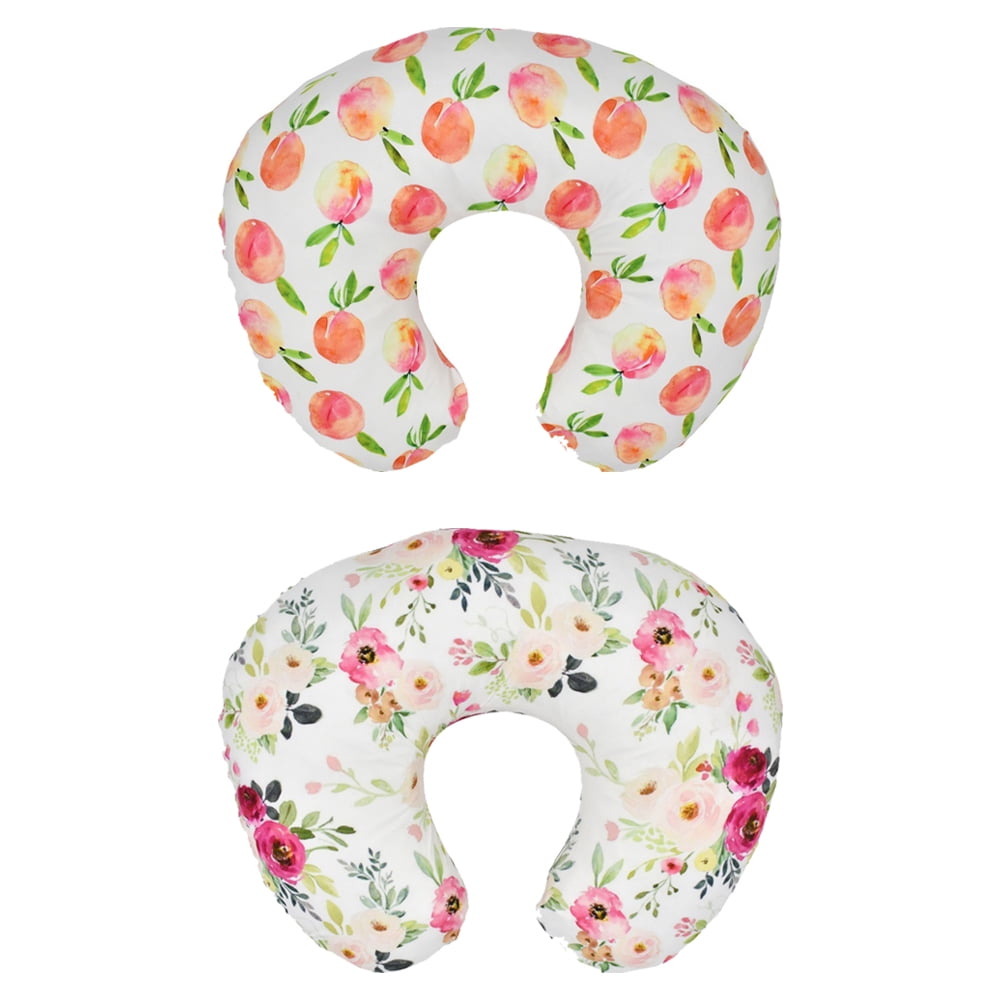 MesaSe 2 Pack Floral Nursing Pillow Cover Slipcover for Breastfeeding Pillows, Soft and Stretchy
