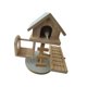 thumbnail image 4 of Wood Hamster House Hut con escalera fácil Asamblea de bricolaje para mascotas para mascotas para mascotas para ratones sirios ratas loros pequeños, 4 of 9