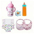 thumbnail image 1 of SharkTRUE PC Baby Doll Feeding Set Magic Bottle Pacifier Bibs Pretend Play Nappies, 1 of 8