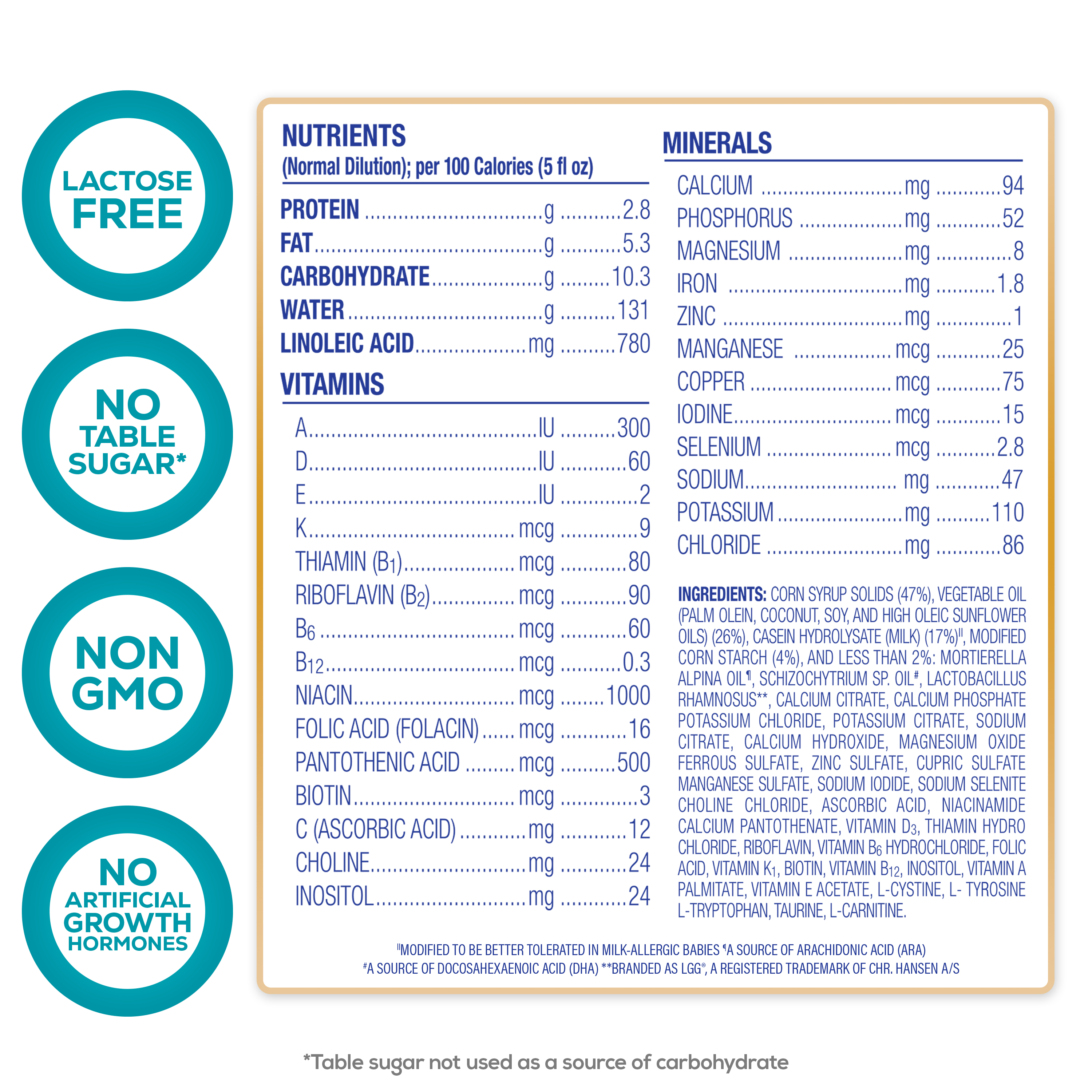 Fórmula infantil hipoalergénica Nutramigen con Enflora LGG - en polvo, lata de 12.6 oz 3