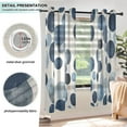 thumbnail image 5 of Blue and Gray Circle Semi Sheer Curtains for Living Room Bedroom Set of 2 Insulated Window Drapes, 5 of 6