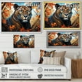 thumbnail image 4 of Designart "Roaring Majesty Of The Panther I" Animals Panther Floater Framed Canvas Art Print, 4 of 5
