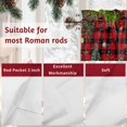 thumbnail image 7 of Christmas Valances for Windows, 42 x 18in, Winter Santa Gnome Pine Tree Xmas Snowfall Red Plaid Rod Pocket Kitchen Valance Curtain Light Filtering Window Treatments for Living Room Bedroom, 1 Panel, 7 of 7