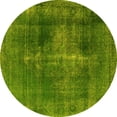 thumbnail image 1 of Ahgly Company Indoor Round Oriental Yellow Industrial Area Rugs, 4' Round, 1 of 4