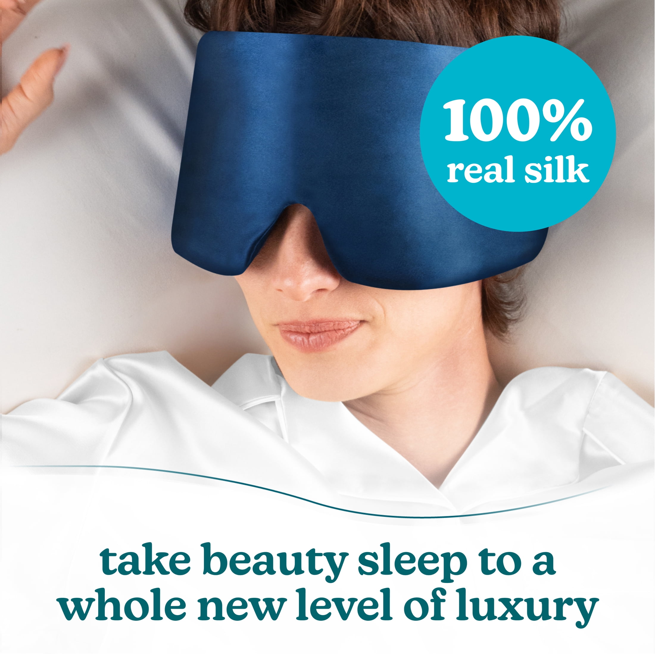 Homedics 100% Silk Sleep Mask, Blue