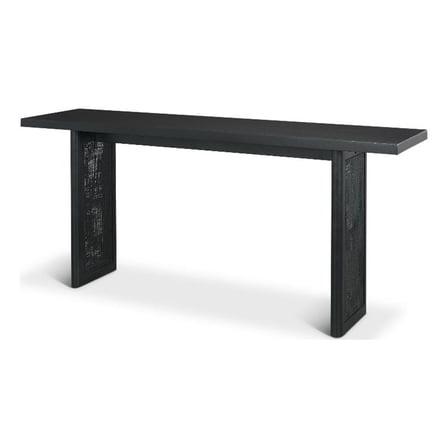 Grier 65" Black Wood w/ Black Cane Console Table