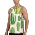 thumbnail image 2 of Logiee Cactus And Succulent Print Men's Workout Tank Top,Quick Dry Workout Tank Top,Gym Muscle Tee,Fitness Bodybuilding Sleeveless T Shirt-X-Large, 2 of 7