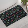 thumbnail image 2 of Neon Controllers Games Icons Black Pattern Bathroom Rugs Mat,Non Slip Microfiber Bathroom Rug,Rubber Backing,Soft Bathroom Mats for Bathroom Floor,Tub and Shower,17x30in(43x75cm), 2 of 5