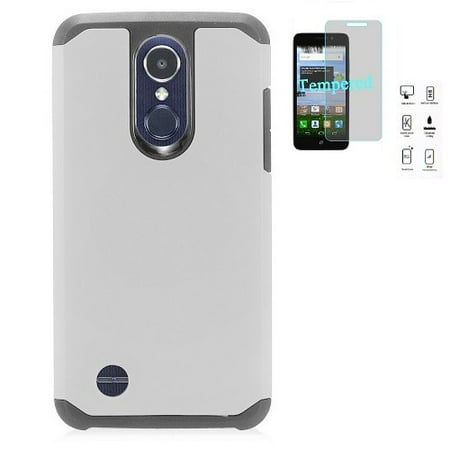 - AT&T Prepaid LG Phoenix 4 Case, LG Rebel 4 Case, Phone Case Straight Talk LG Rebel 4 Prepaid Smartphone, Hybrid Shockproof Slim Hard Cover Protective Case (Silver-grey)