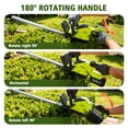 thumbnail image 2 of 22" Cordless Hedge Trimmer, 21V Dual Action Blade Electric Bush Shrub Trimmer, 4.0Ah Battery & Charger, Green, 2 of 11