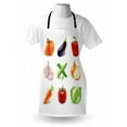 thumbnail image 4 of Vegetable Apron, Vegan Menu Pumpkin Eggplant Pepper Tomato Garlic Bunch of Organic Farm Elements, Unisex Kitchen Bib with Adjustable Neck for Cooking Gardening, Adult Size, Multicolor, by Ambesonne, 4 of 4