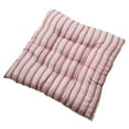 thumbnail image 2 of Chair Cushion Pads - Striped Dining Kitchen Office Chair Seat Cushion with Ties - Durable Cotton Fabric Cover - Indoor Use, 16x16 in, 2 of 8
