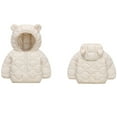 thumbnail image 4 of Staki Toddler Baby Boy Little Cute Bear Hoodie Jacket Fuzzy Winter Warm Sweatshirt Coat Puffer Jacket 12M,18M,24M,2T,3T,4T,5T(White,18-24 Months), 4 of 4