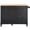 Black., variant on Style Kitchen Island Cart with Solid Wood Top, 45.3" Wide Mobile Cart with Storage Cabinet, Spice Rack, Towel Holder, Drop Leaf & Drawer, White - Portable Rolling Kitchen Island with Wheels