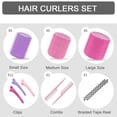 thumbnail image 2 of Hair Curlers Rollers 33 Pcs Self Grip Holding Rollers Hairdressing Curlers No Heat for Long Medium Short Hair Bangs Volume (18 Rollers 12 Clips 2 Comb 1 Braided Tape Reel), 2 of 7