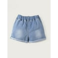 thumbnail image 3 of Newborn Baby Girl Clothes Baby Girl Summer Shorts Baby Girls Jeans Shorts Denim Shorts Blue 3-6 Months, 3 of 5