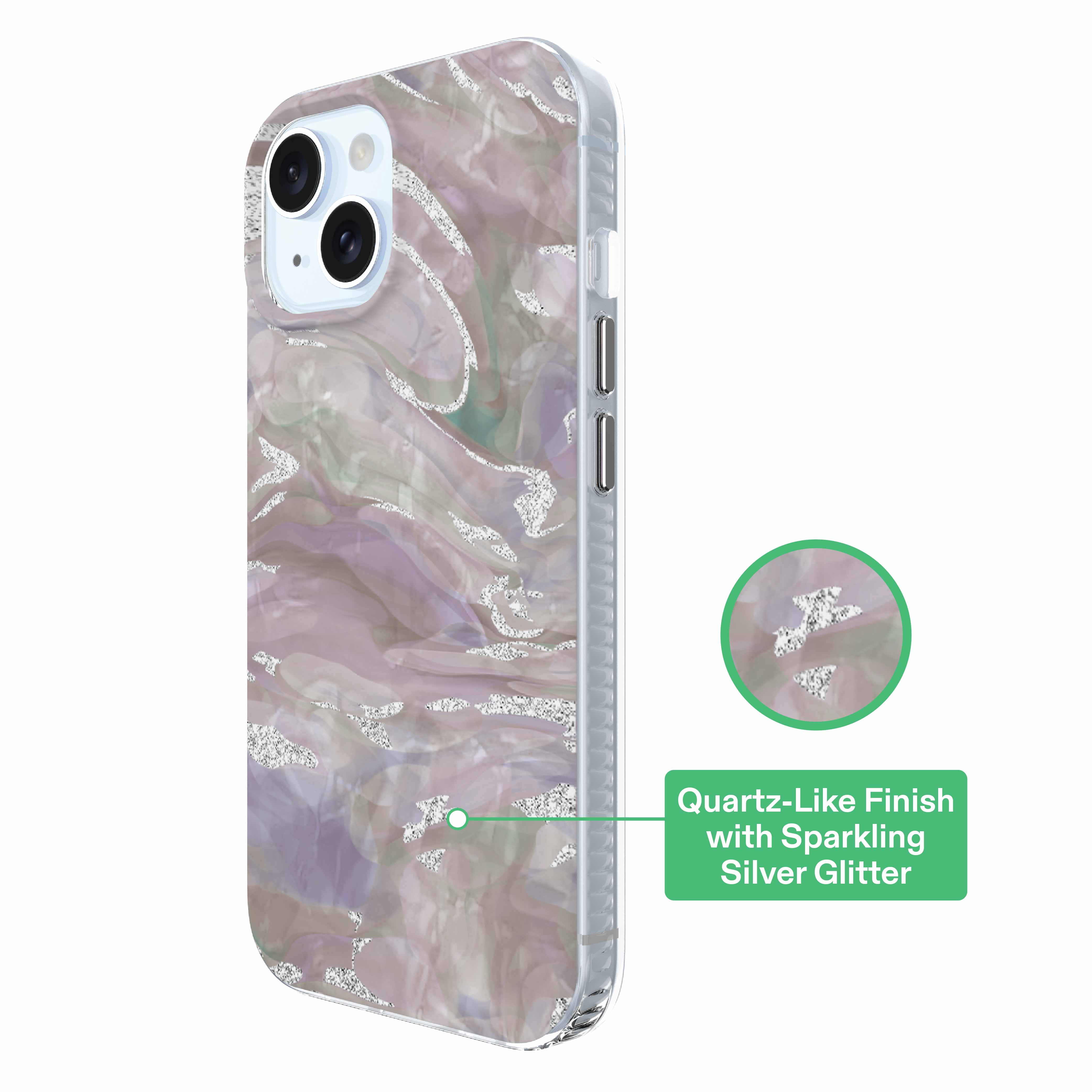 onn Purple Pearlescent Phone Case for iPhone 17e / iPhone 16e / iPhone 15 / iPhone 14 / iPhone 13