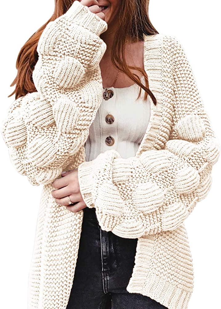 FERBIA Women Oversized Cardigan Knitted 