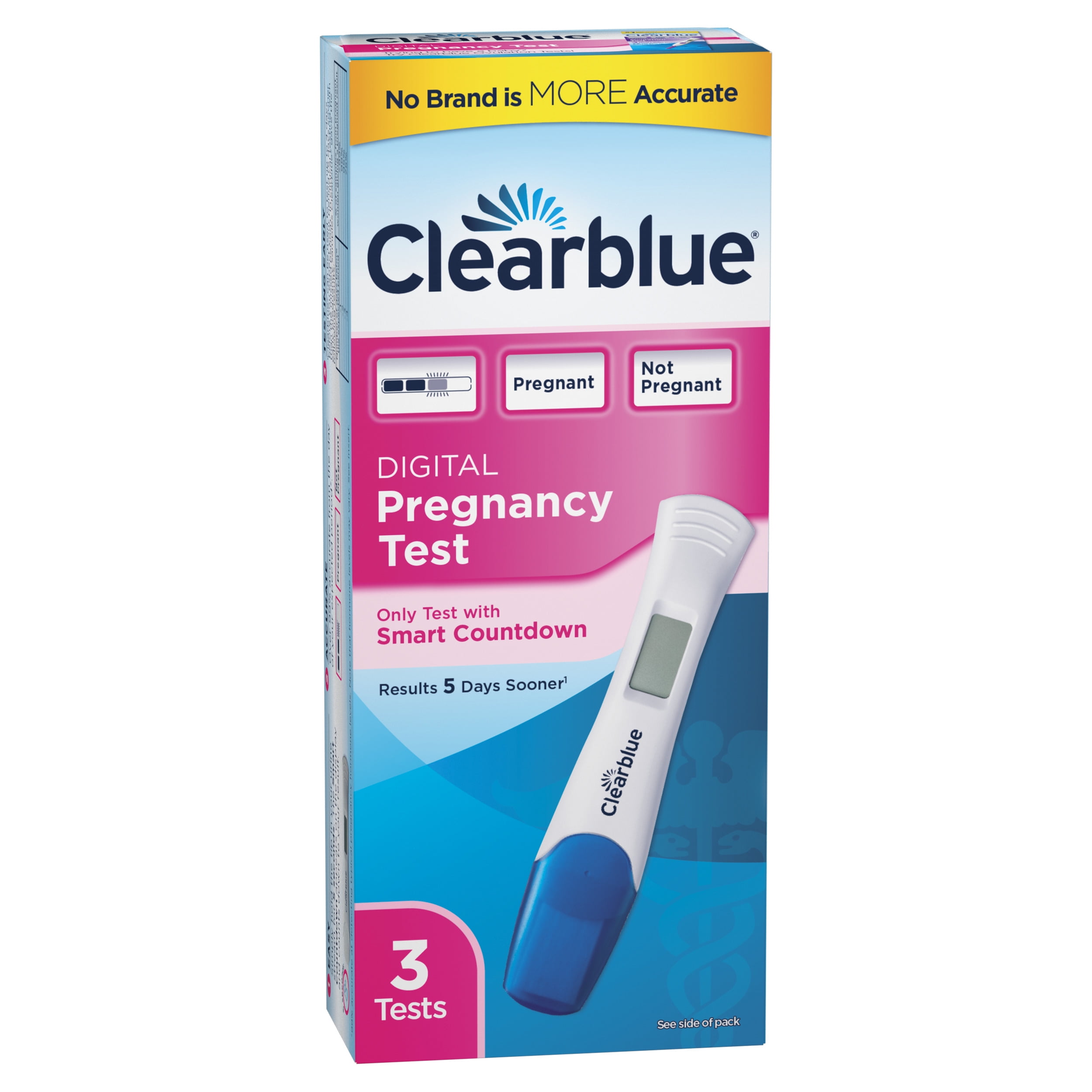 Clearblue Digital Pregnancy Test with Smart Countdown, 3 count - Walmart.com - Walmart.com Clearblue Digital Pregnancy Test with Smart Countdown, 3 count - Walmart.com - Walmart.com