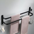 thumbnail image 2 of Langgg Rustproof Towel Bar Shower Towel Rack Kitchen Bathroom 2 Layer 30cm, 2 of 8