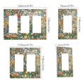 thumbnail image 2 of Yayeee Rocker Switch Wall Plate 3-Gang 6.5"x4.6" Home Decorative Outlet Cover, Beige Floral Garden, 2 of 6