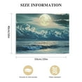 thumbnail image 2 of Nawypu Canvas Wall Art For Living Room Decorations Photo Prints - Blue Sea View The Moon Landscape - Large Modern Home Decor Room Stretched And Framed Ready To Hang Picture Artwork, 2 of 5