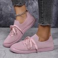 thumbnail image 2 of UDAUDU Womens Sneakers Knit Breathable Lace Up Walking Shoes Non Slip Lightweight Casual Tennis Shoes Work Shopping Travel Shoes Pink, 2 of 6