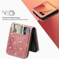 thumbnail image 2 of TECH CIRCLE Cute Shiny Wallet Case for Samsung Galaxy Z Flip 7 (2025 Release) 6.8", With Card Slot, PU Leather Protective Lightweight Slim Fit Cute Cover for Women Men, Rosegold, 2 of 7