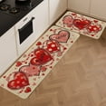 thumbnail image 5 of Danhjin Valentine's Day Kitchen Mats 2PC Set for Floor Carpet Door Mat Home Bedroom Bathroom Protection, 5 of 6