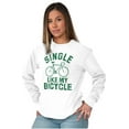 thumbnail image 3 of Single Like My Bicycle Gear Hipster Long Sleeve TShirt Men Women Brisco Brands M, 3 of 6