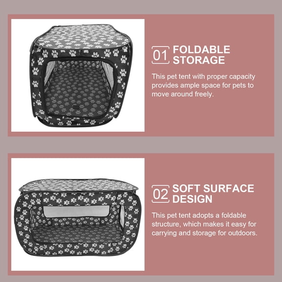 LOLIPPYY Portable Folding Pet Tent with Mesh, Outdoor Dog Playpen Fence, Puppy and Cat Nest for Travel