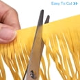 thumbnail image 4 of Uxcell 1 Yard 6 inch PU Leather Fringe Trim DIY Tassel Fringe for Sewing, Lemon Yellow, 4 of 4