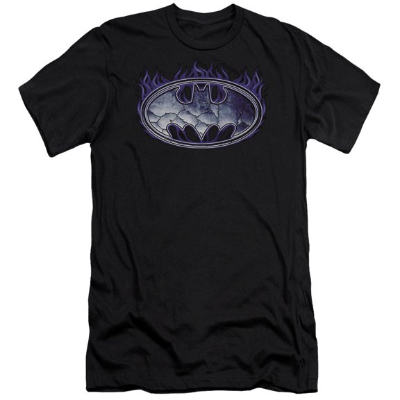 Batman - Cracked Shield - Premium Slim Fit Short Sleeve Shirt - X-Large