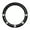 Black/Clear, variant on Hinged Segment Hoop Rings with 5 Flush Set Front Facing Petite Crystals