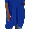 thumbnail image 5 of Gvmfive Womens Plus Size Lace V-Neck Short Sleeve Irregular Tops Shirt, 5 of 5