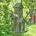 thumbnail image 4 of Zaer Ltd. Large Galvanized-Colored Multi-Birdhouse Stakes, Room for 4 Bird Families in Each, 4 of 10