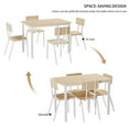 thumbnail image 6 of ENYOPRO 5 Piece Dining Table Set, Dining Table Set for 4, Modern Kitchen Table Set with 4 Chairs, Multipurpose Table and Chairs Set for Home Pub Bistro, 6 of 8
