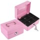 thumbnail image 2 of Caja de almacenamiento segura de alta calidad para caja de medicamentos, clip para dinero, acero inoxidable, acero inoxidable con llave, color rosa, 2 of 8